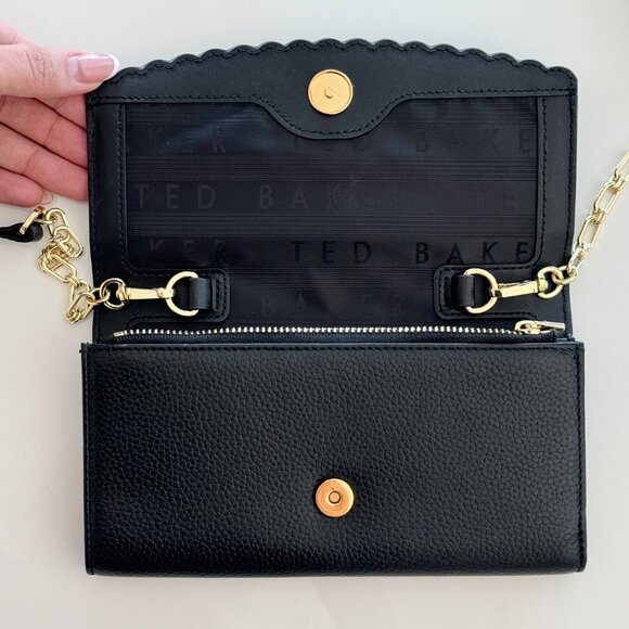 NWOT Ted Baker SAFINNA Scallop Purse - Black - Picture 3 of 7